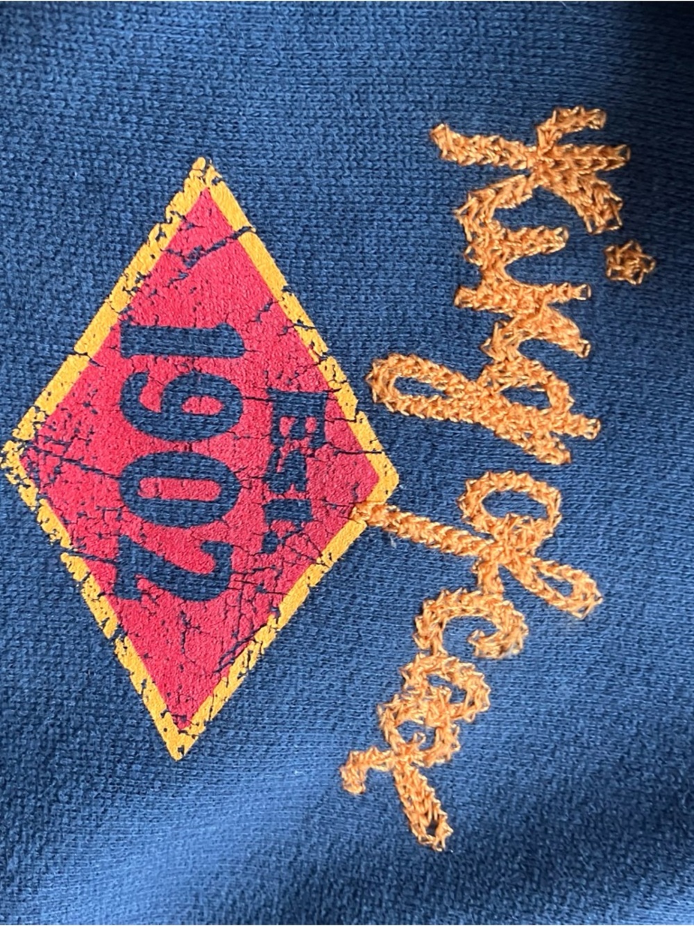 Triumph Navy Full-Zip Sweatshirt with Orange Accents - Picture 4 of 10